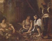Eugene Delacroix Femmes d'Alger dans leur appartement (mk32) oil painting on canvas